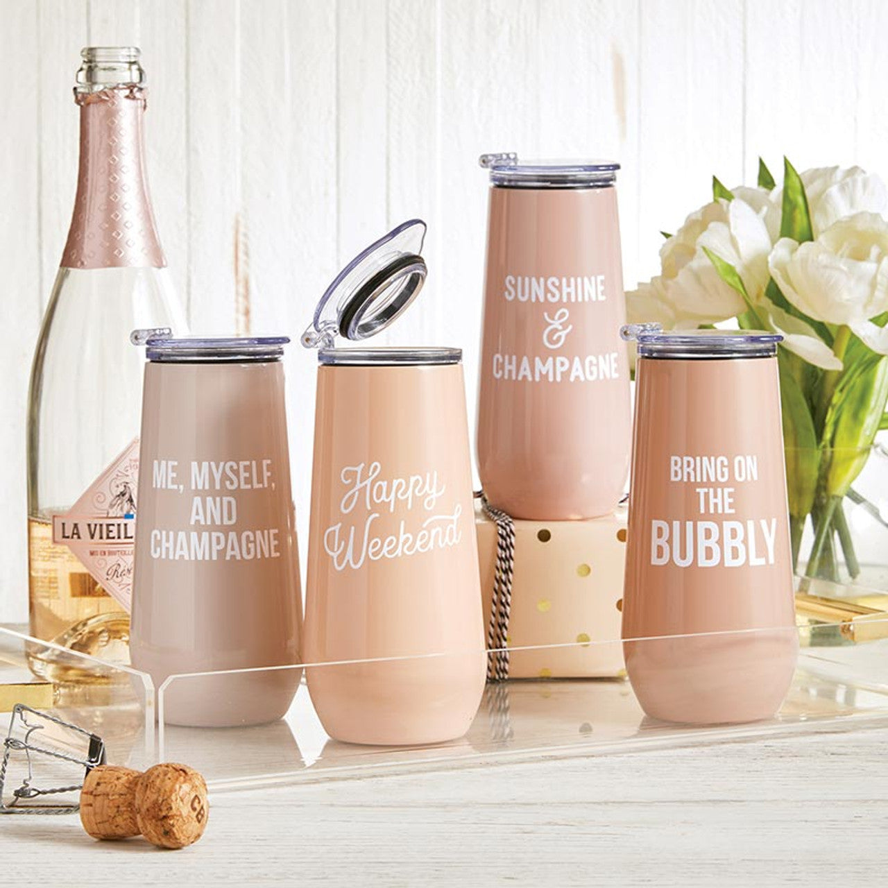 12oz Champagne Tumbler- Me