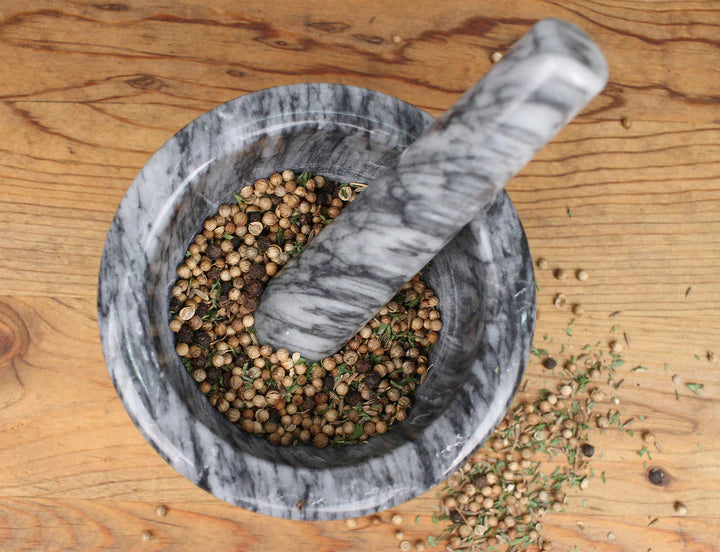 Marble Mortar & Pestle - Grey