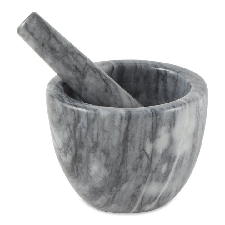 Marble Mortar & Pestle - Grey