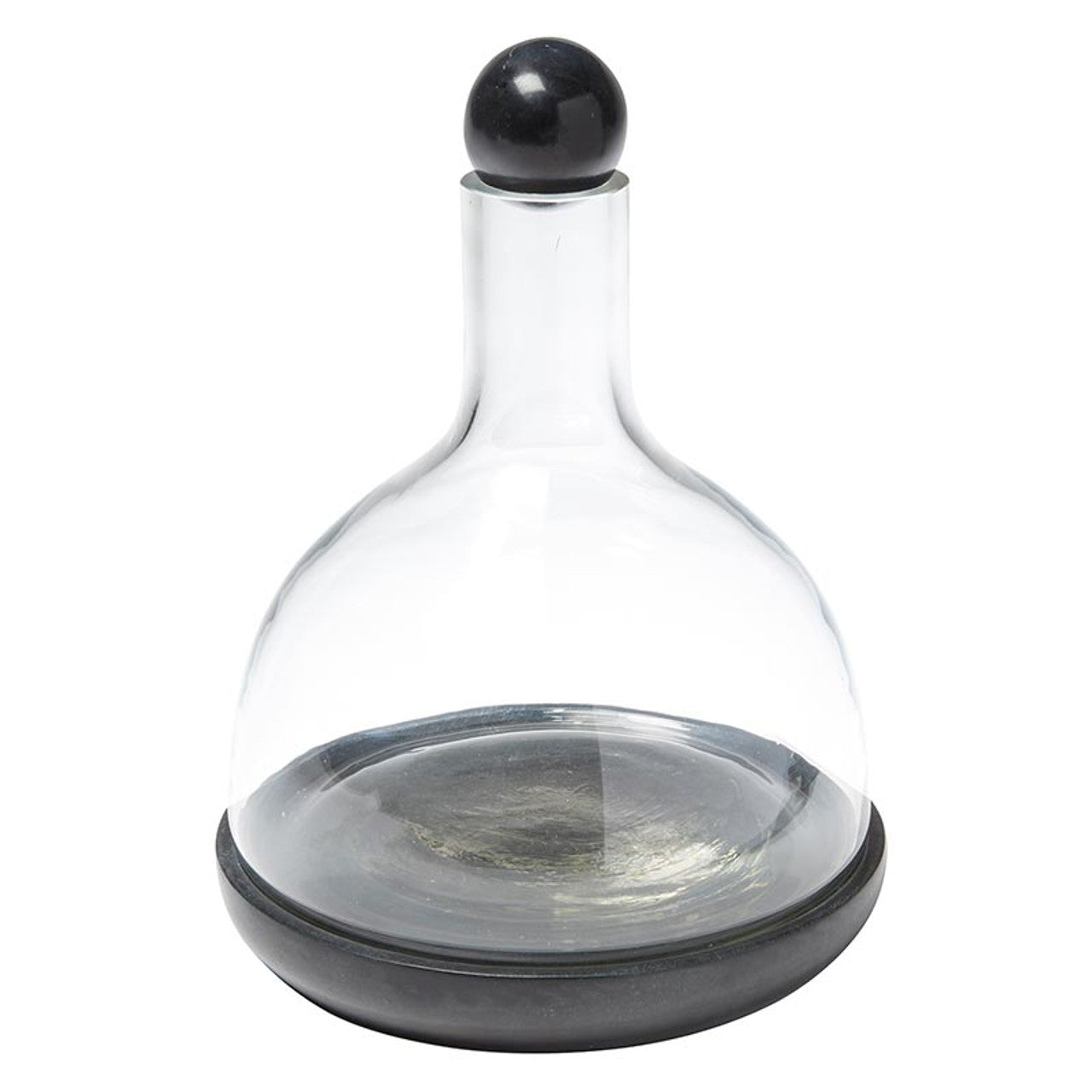 Marble + Glass Wine Carafe - Blk