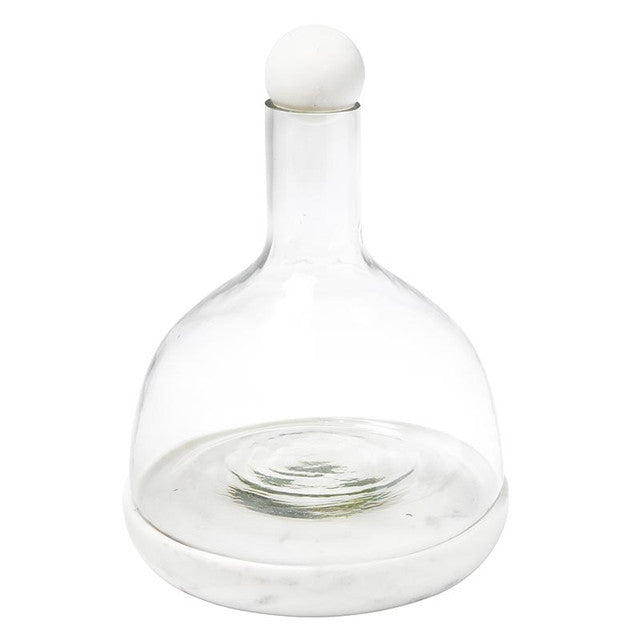 Marble + Glass Wine Carafe - Wht