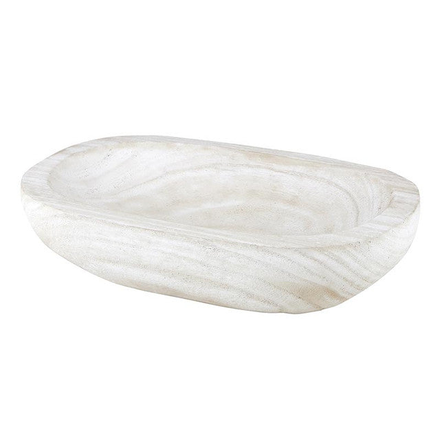 Paulownia Dough Bowl - Wht