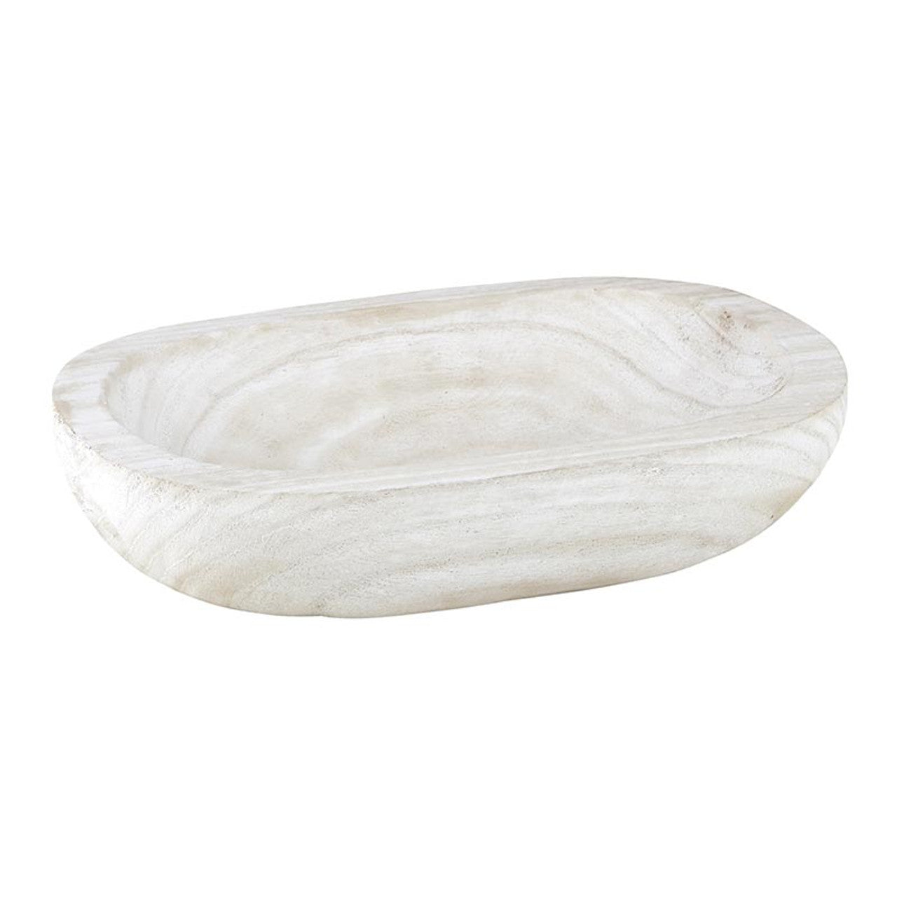 Paulownia Dough Bowl - Wht