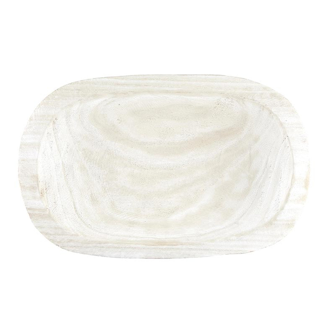 Paulownia Dough Bowl - Wht