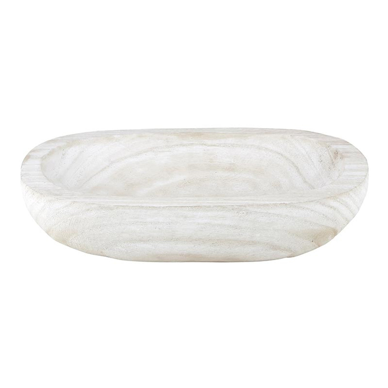 Paulownia Dough Bowl - Wht