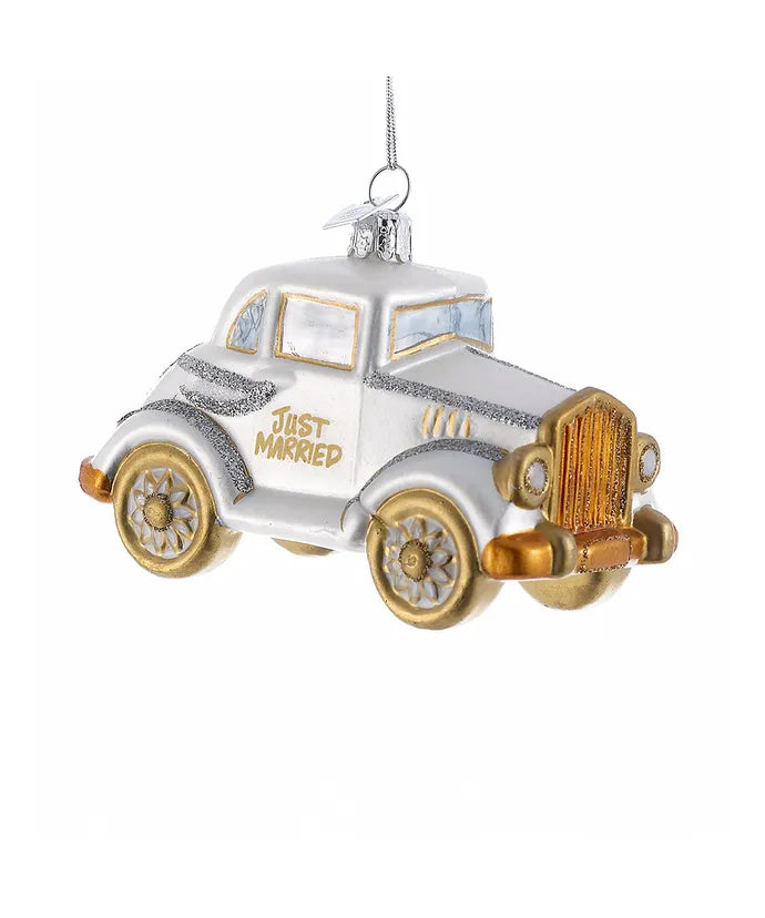 Noble Gems Wedding Car Glass Ornament