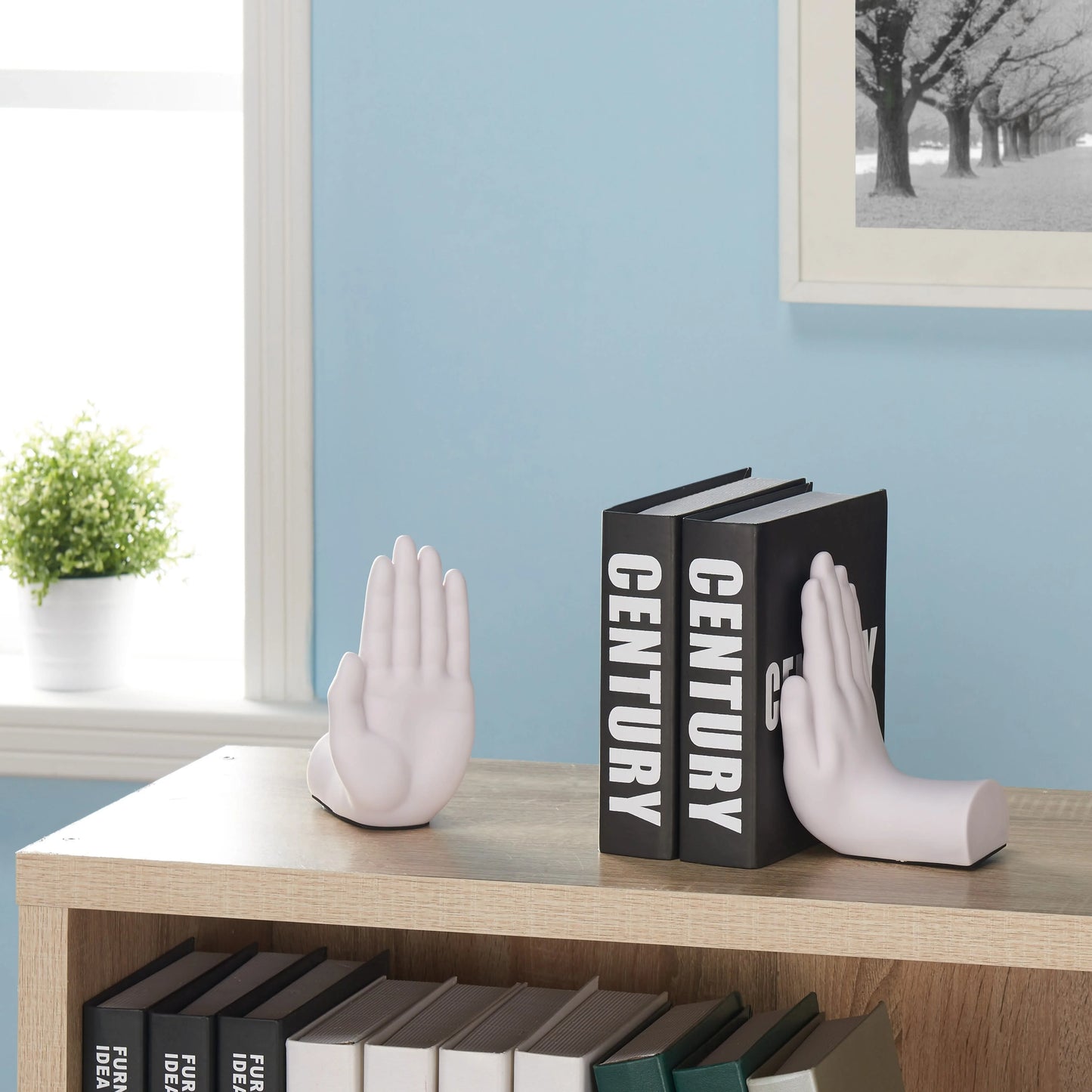 Danya B. White "Hands" Bookend Set of 2