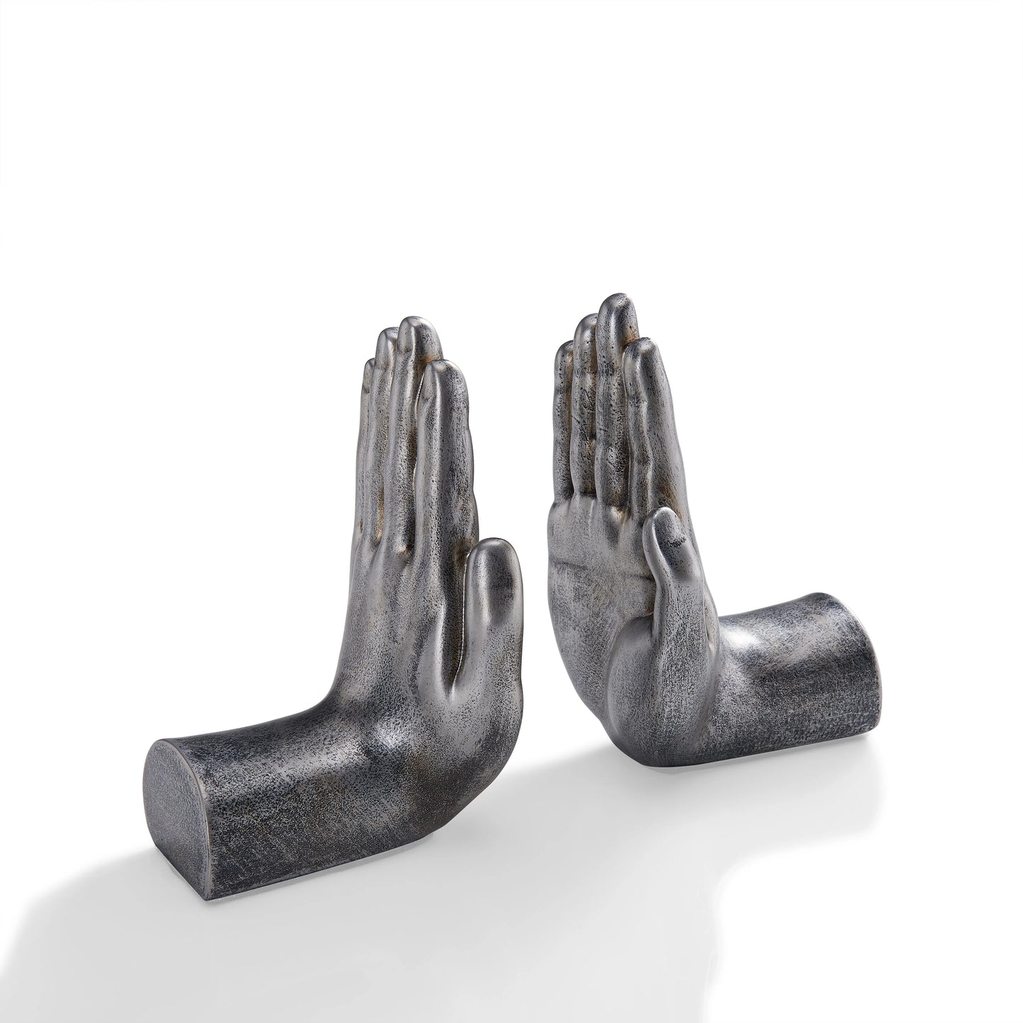 Danya B. Antique Silver "Hands" Bookend Set of 2