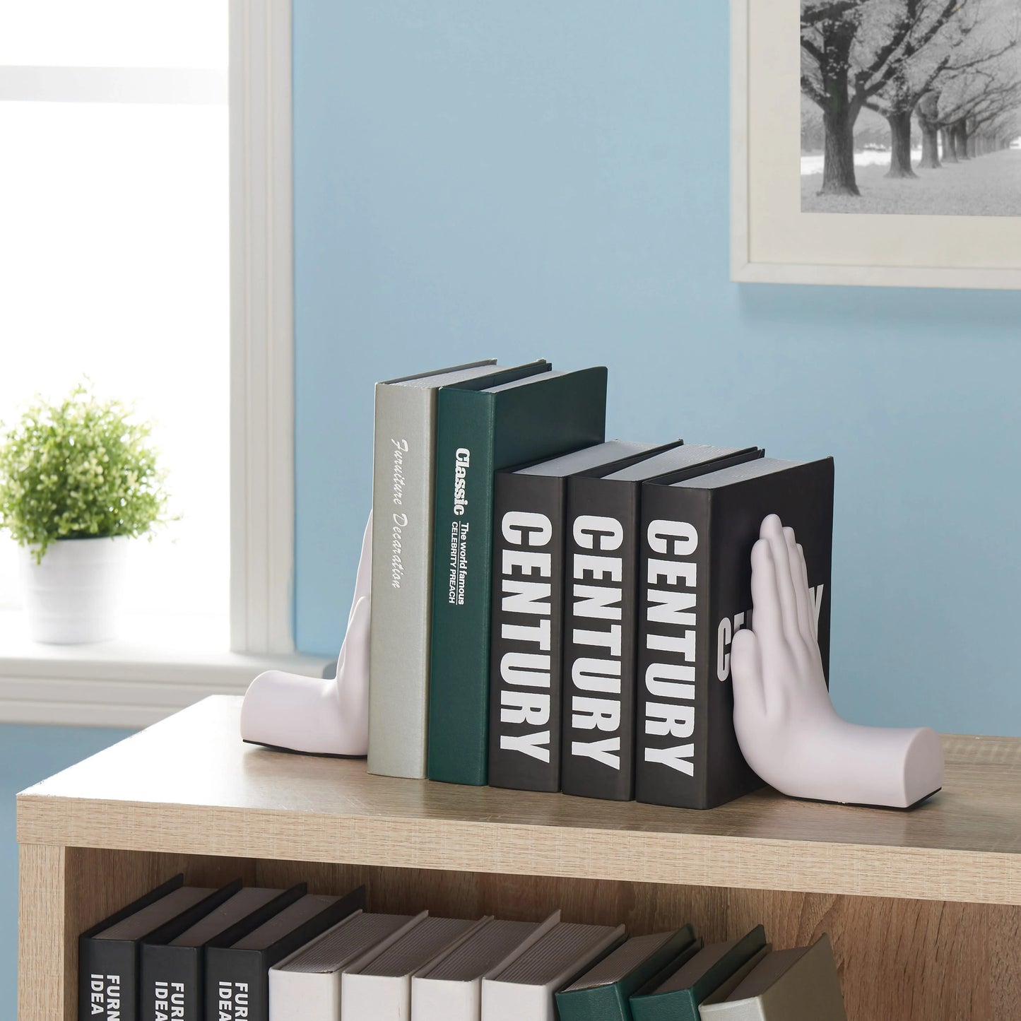 Danya B. White "Hands" Bookend Set of 2