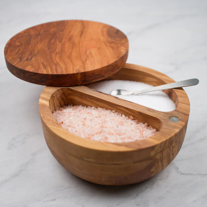 Olive Wood Salt Box