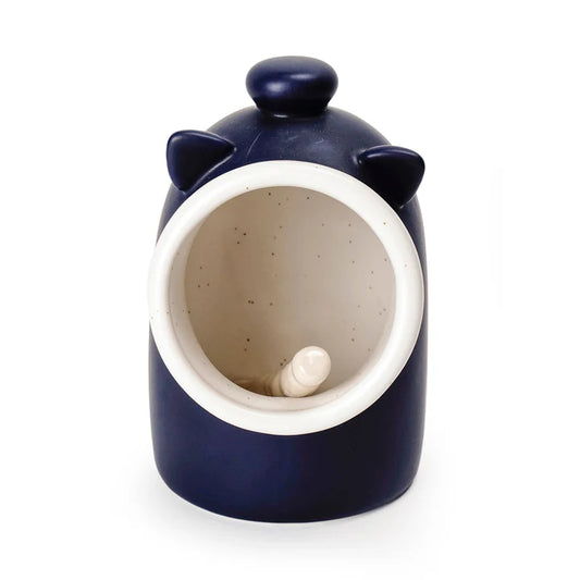 Stoneware Salt Pig - Matte Blue