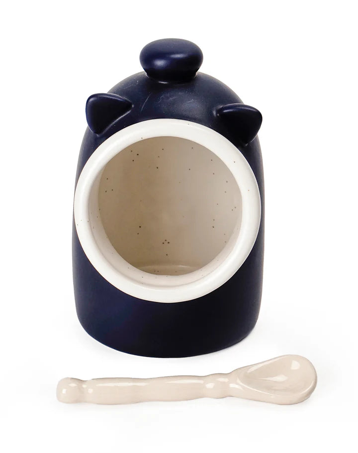 Stoneware Salt Pig - Matte Blue