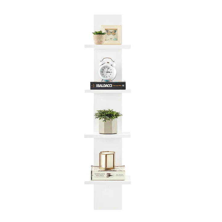 Arica Utility Column 4-Tier Spine Wall Shelves