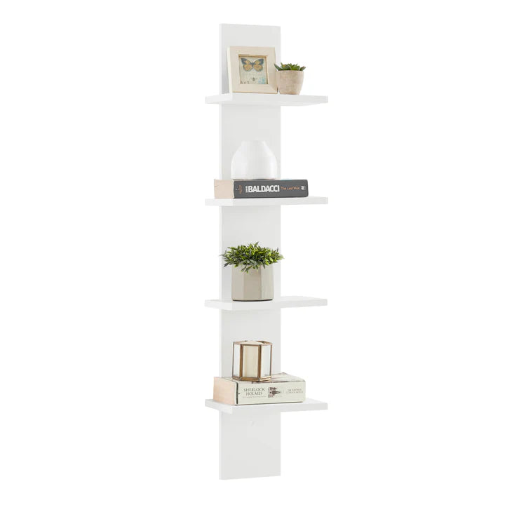 Arica Utility Column 4-Tier Spine Wall Shelves