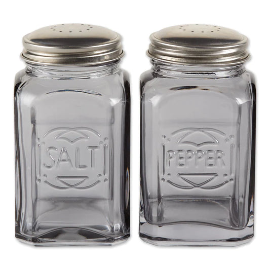 Retro Glass S&P Set - Gray