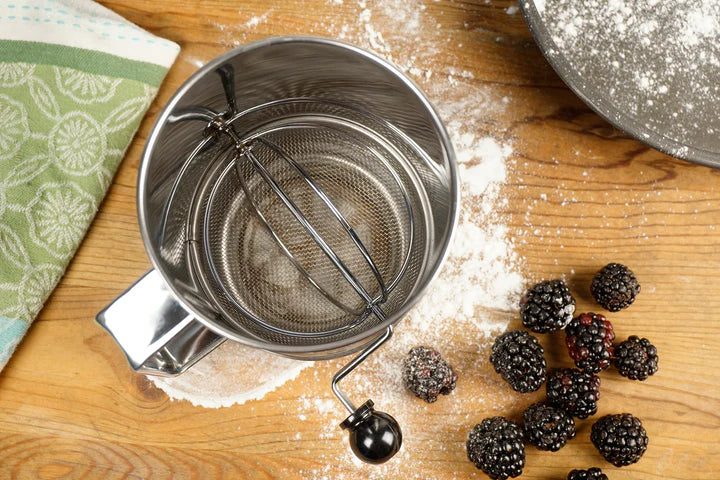 Crank Style Flour Sifter - 3 Cup