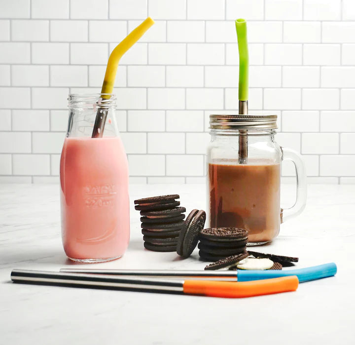 9In Silicone Tip Straw + Brush Set (4+1)