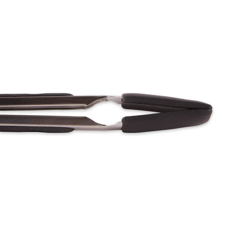 Square Silicone Tip Tongs - 9In - Black