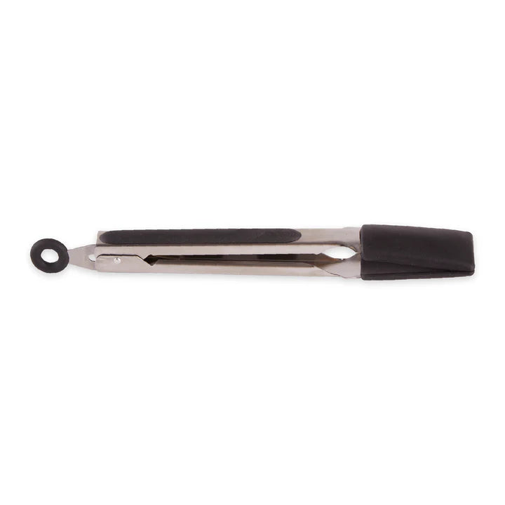 Square Silicone Tip Tongs - 9In - Black