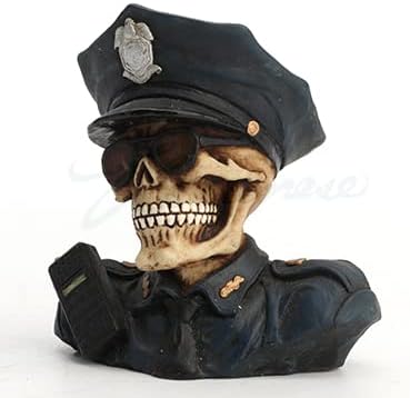 Skeleton Police Half Bust Statue