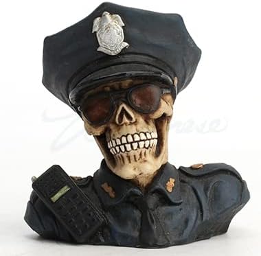 Skeleton Police Half Bust Statue