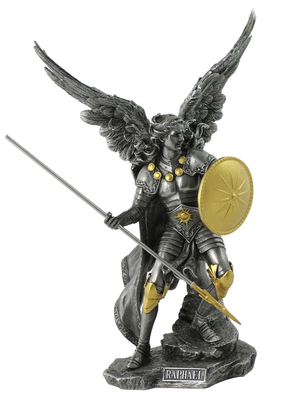 Archangel - Raphael (Pewter & Gold)