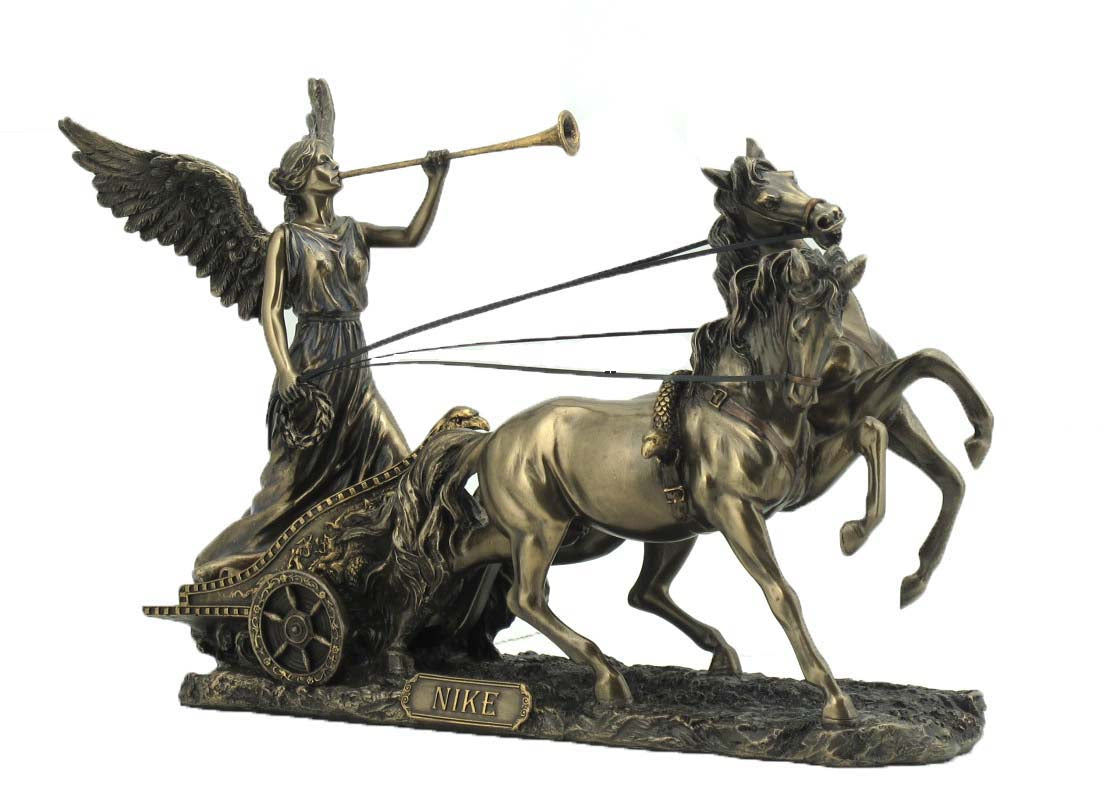 Nike With Trumpet On Two-Horse Chariot (Mbz+Color)