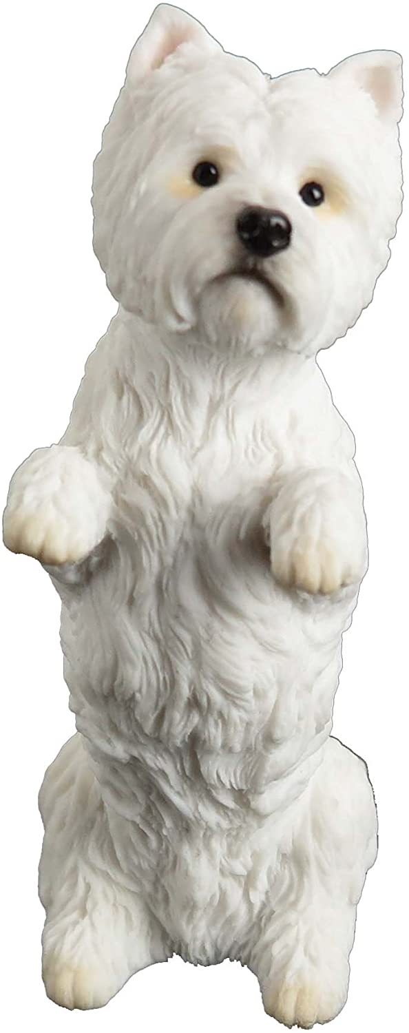 West Highland White Polystone Terrier Sitting Up Puppy Dog