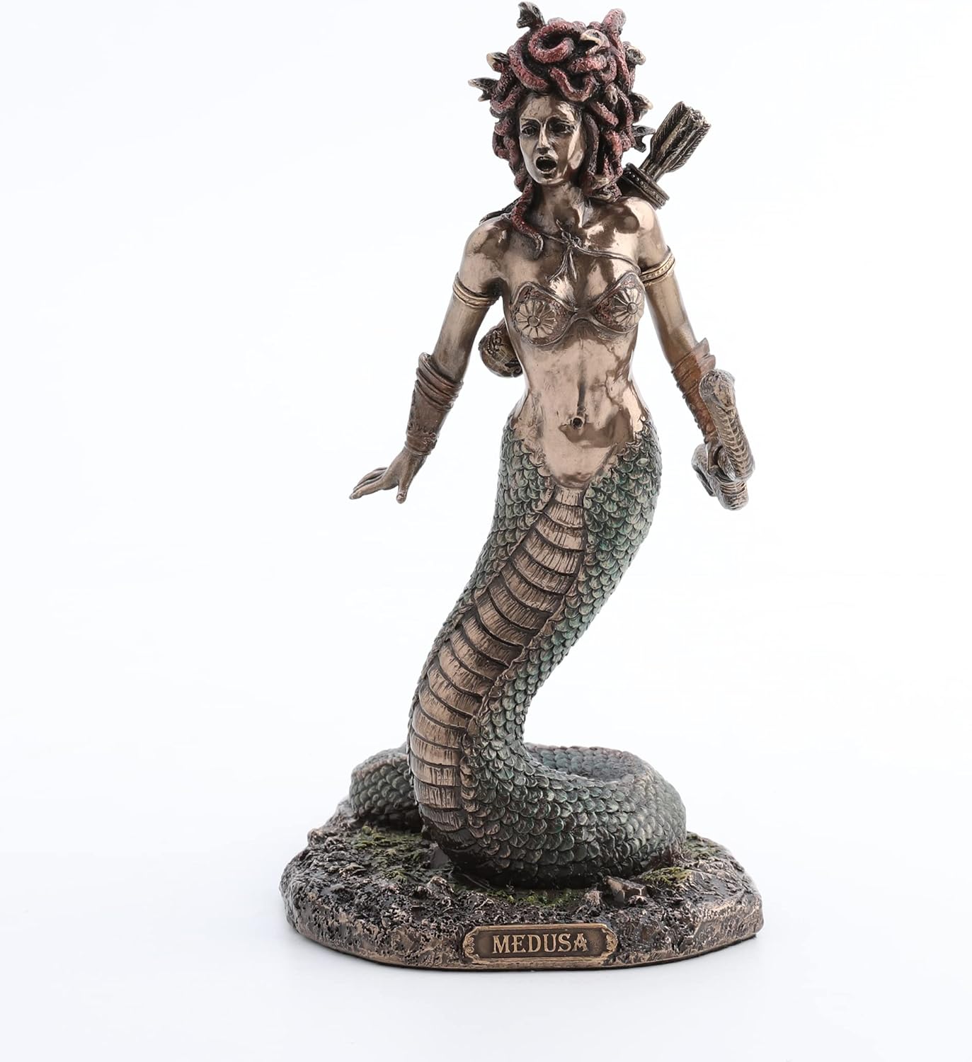 Medusa Painted Polystone Statue