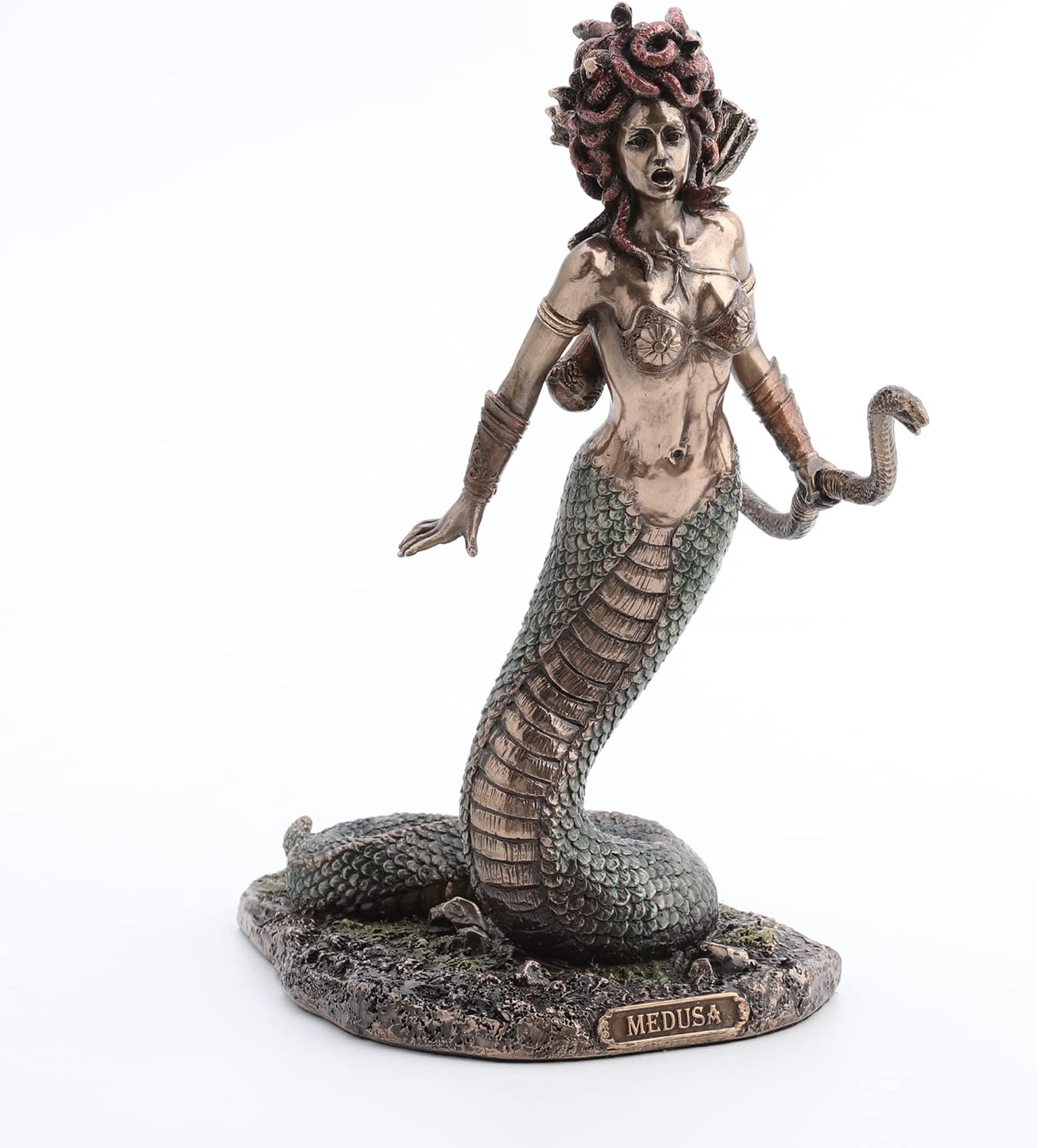 Medusa Painted Polystone Statue