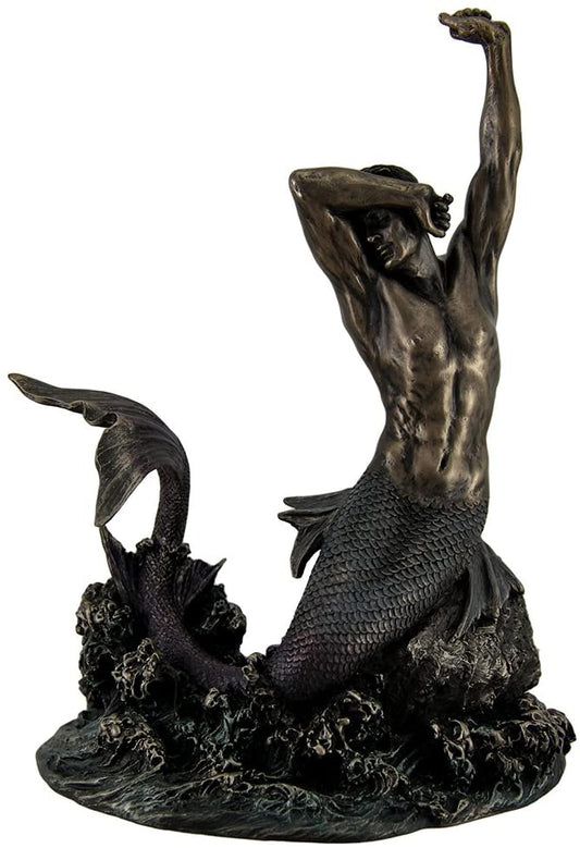 Merman Stretching On Rock