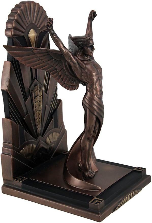 Art Deco Style Male Figure Single Bookend (Cold Cast Copper)