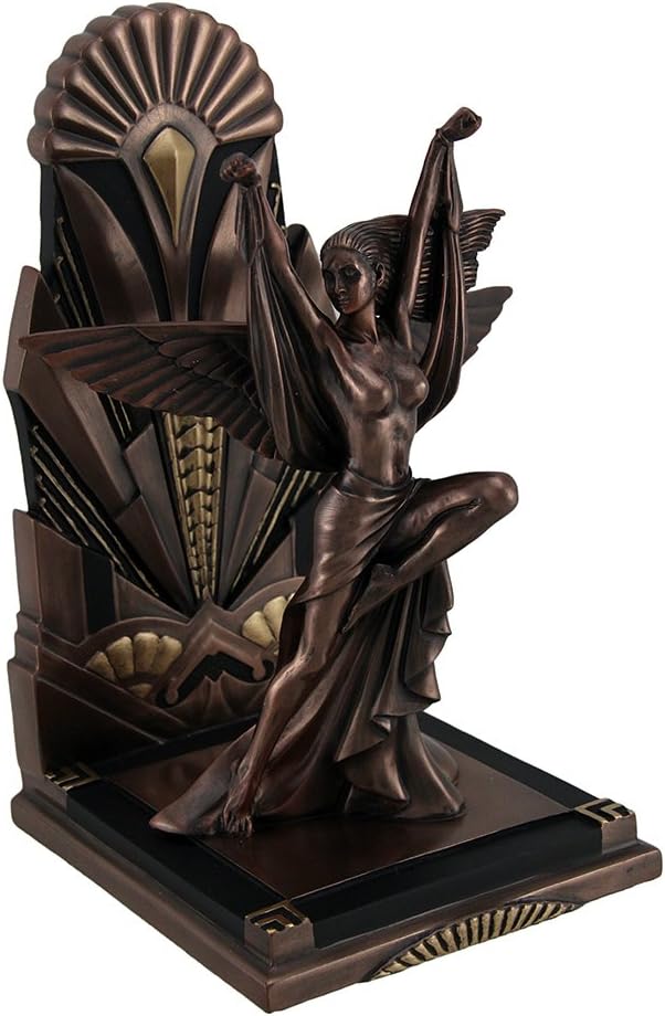 Art Deco Style Female Figure Single Bookend (Cold Cast Copper)