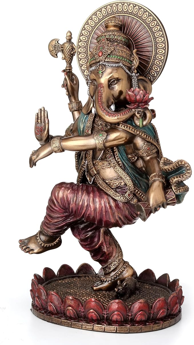 8" Dancing Ganesha (Bronze)