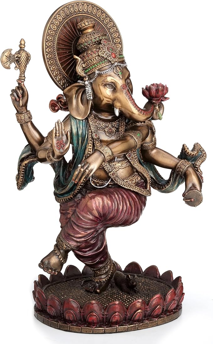 8" Dancing Ganesha (Bronze)