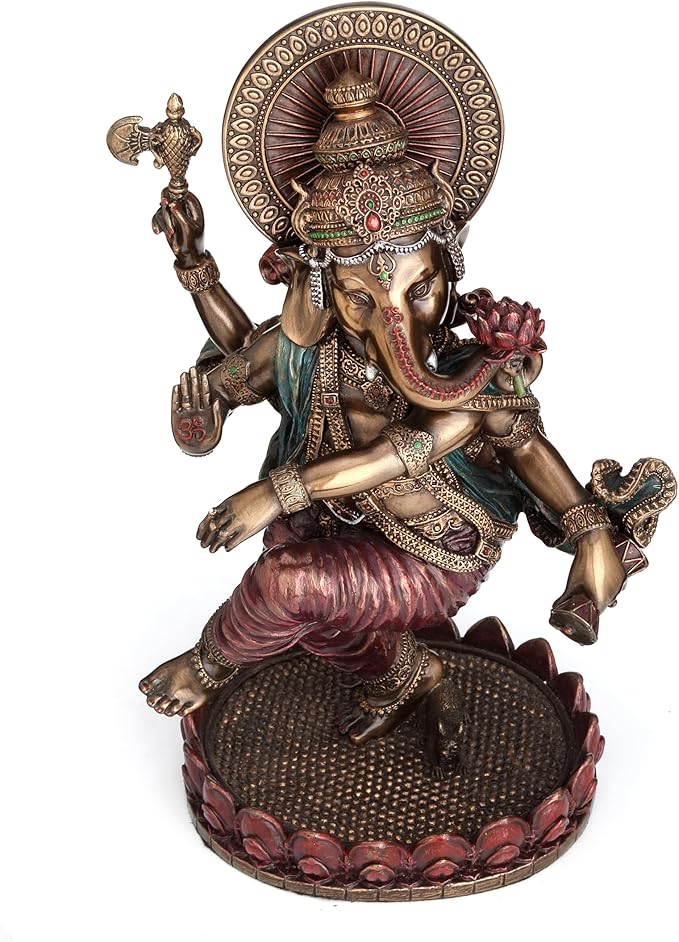 8" Dancing Ganesha (Bronze)