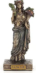 Demeter Painted Polystone Statue