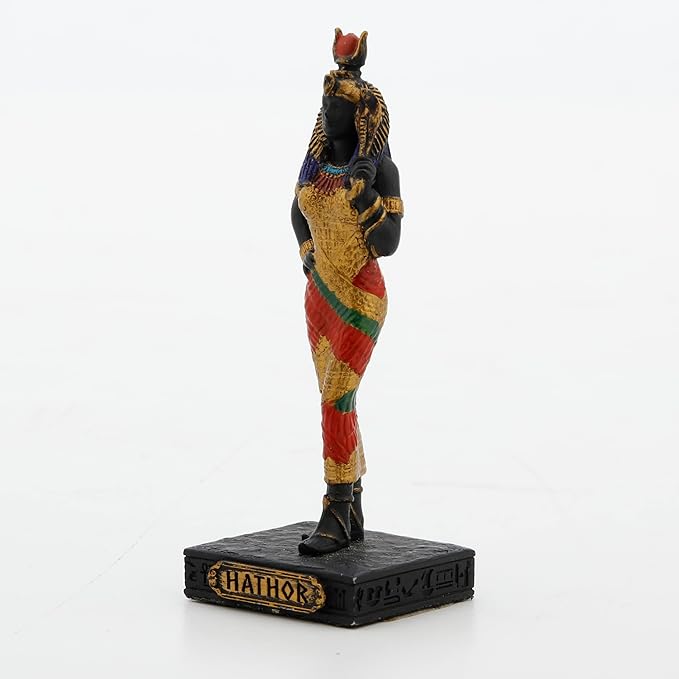 Hathor Painted Polystone Statue