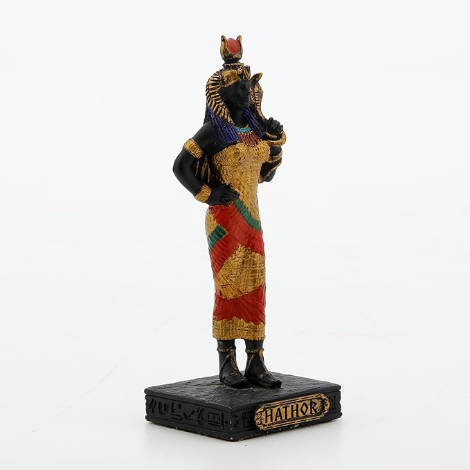 Hathor Painted Polystone Statue