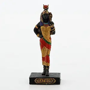 Hathor Painted Polystone Statue