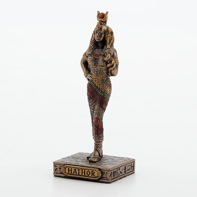 Hathor Painted Polystone Statue