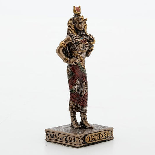 Hathor Painted Polystone Statue