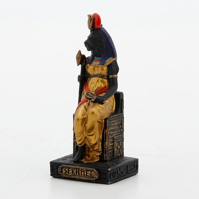 Sekhmet Painted Polystone Statue