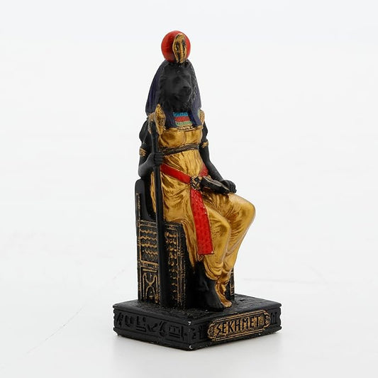 Sekhmet Painted Polystone Statue