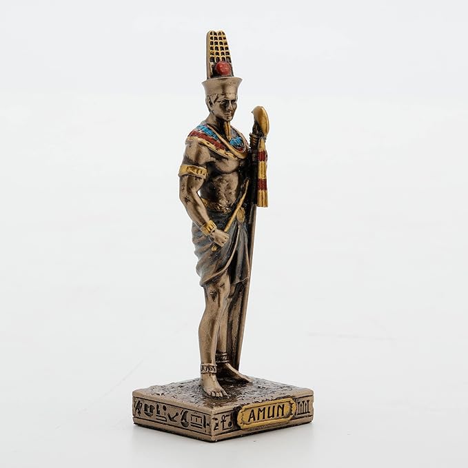 Amun Painted Polystone Statue