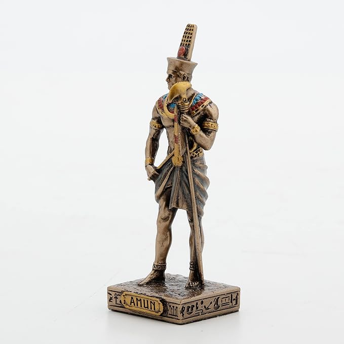 Amun Painted Polystone Statue