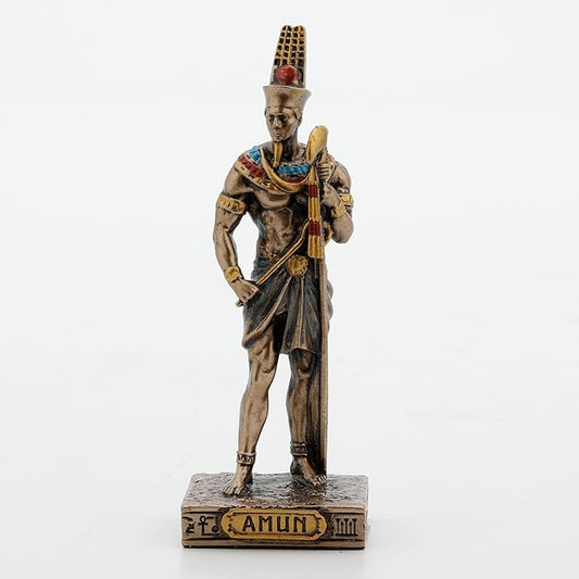 Amun Painted Polystone Statue