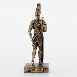 Amun Painted Polystone Statue