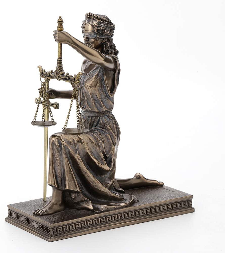 Lady Justice Kneeling Holding Scale And Sword