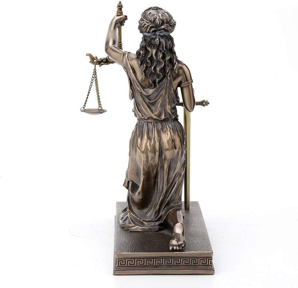 Lady Justice Kneeling Holding Scale And Sword